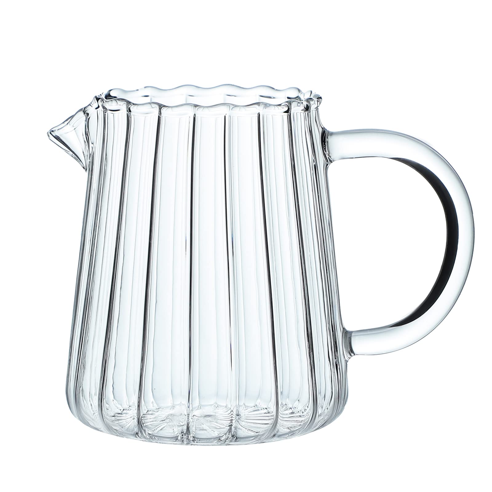 CHOOLD Elegant Wave Crystal Creamer with drip-free spout for neat pouring.