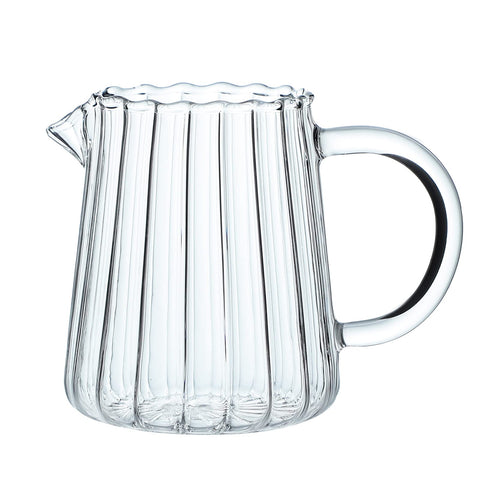 CHOOLD Elegant Wave Crystal Creamer with drip-free spout for neat pouring.