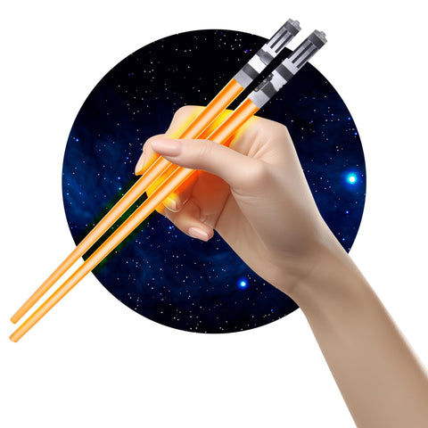 Chop Sabers orange glow chopsticks brighten meals for playful dining moments
