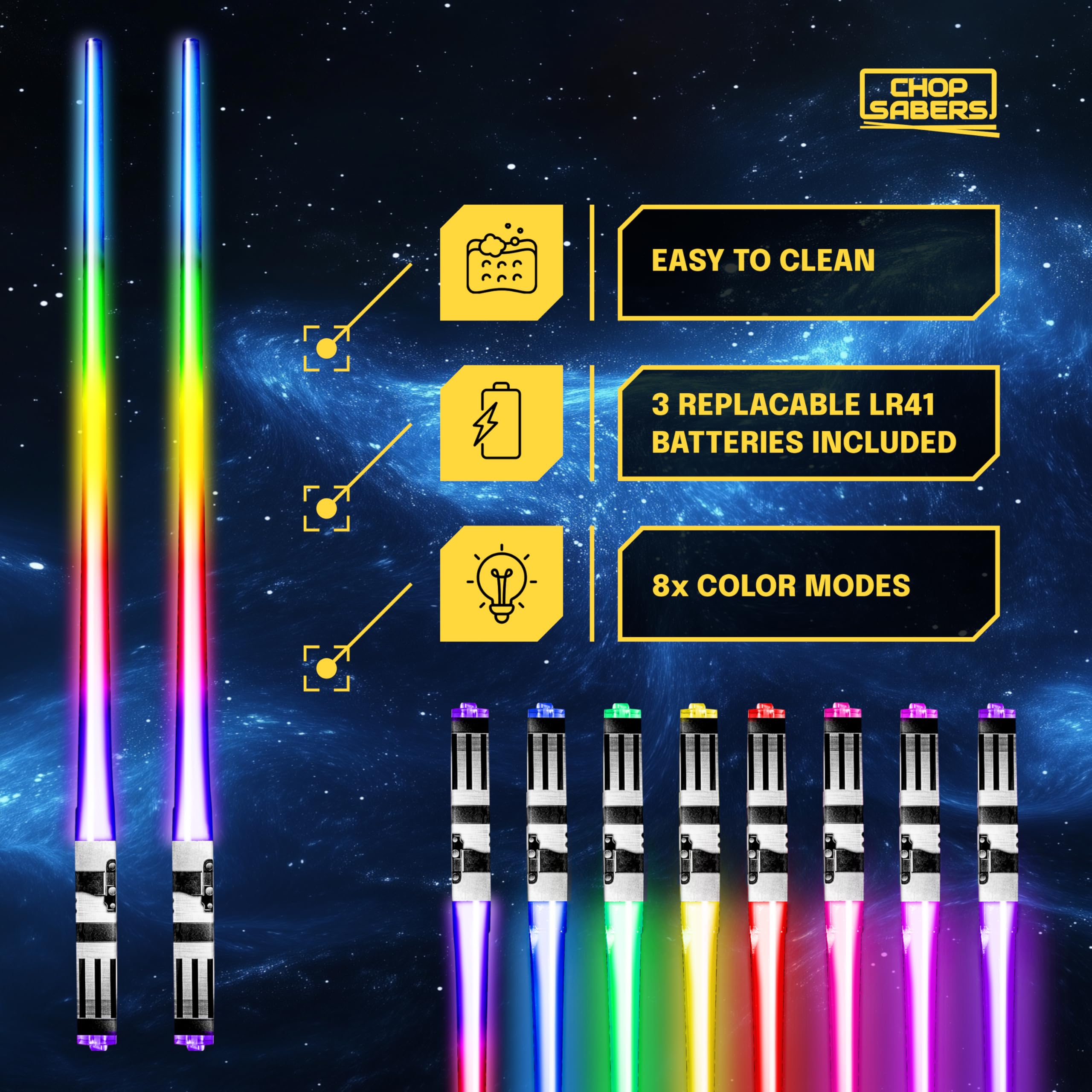 ChopSabers batteries included for immediate use.