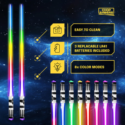 ChopSabers batteries included for immediate use.