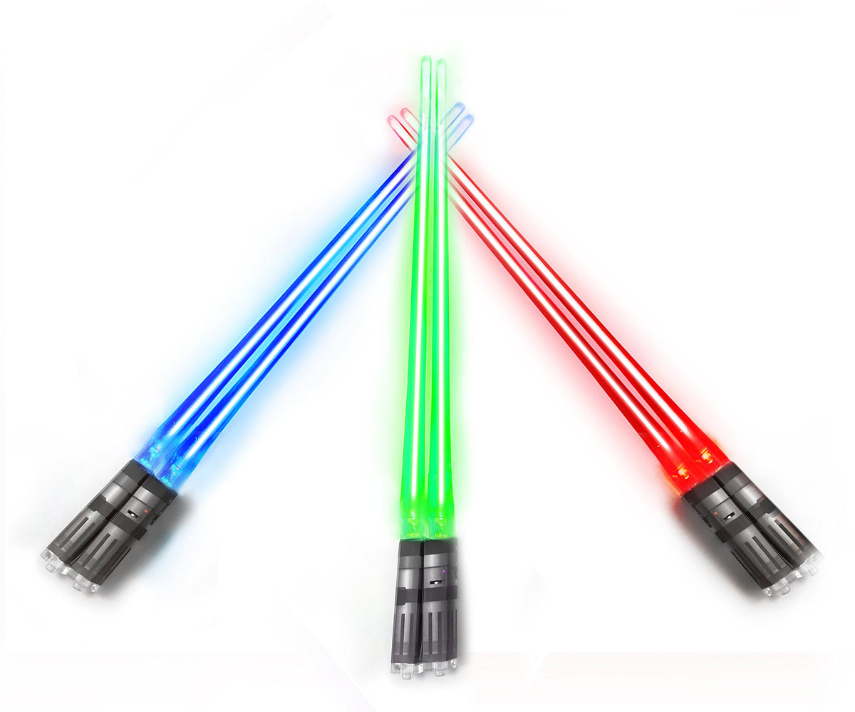 ChopSabers lightsaber chopsticks glow red and blue for vibrant sushi nights