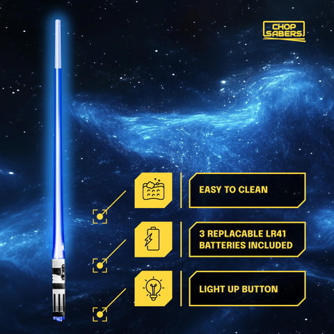 ChopSabers red-blue LED chopsticks ideal for sushi or noodles.