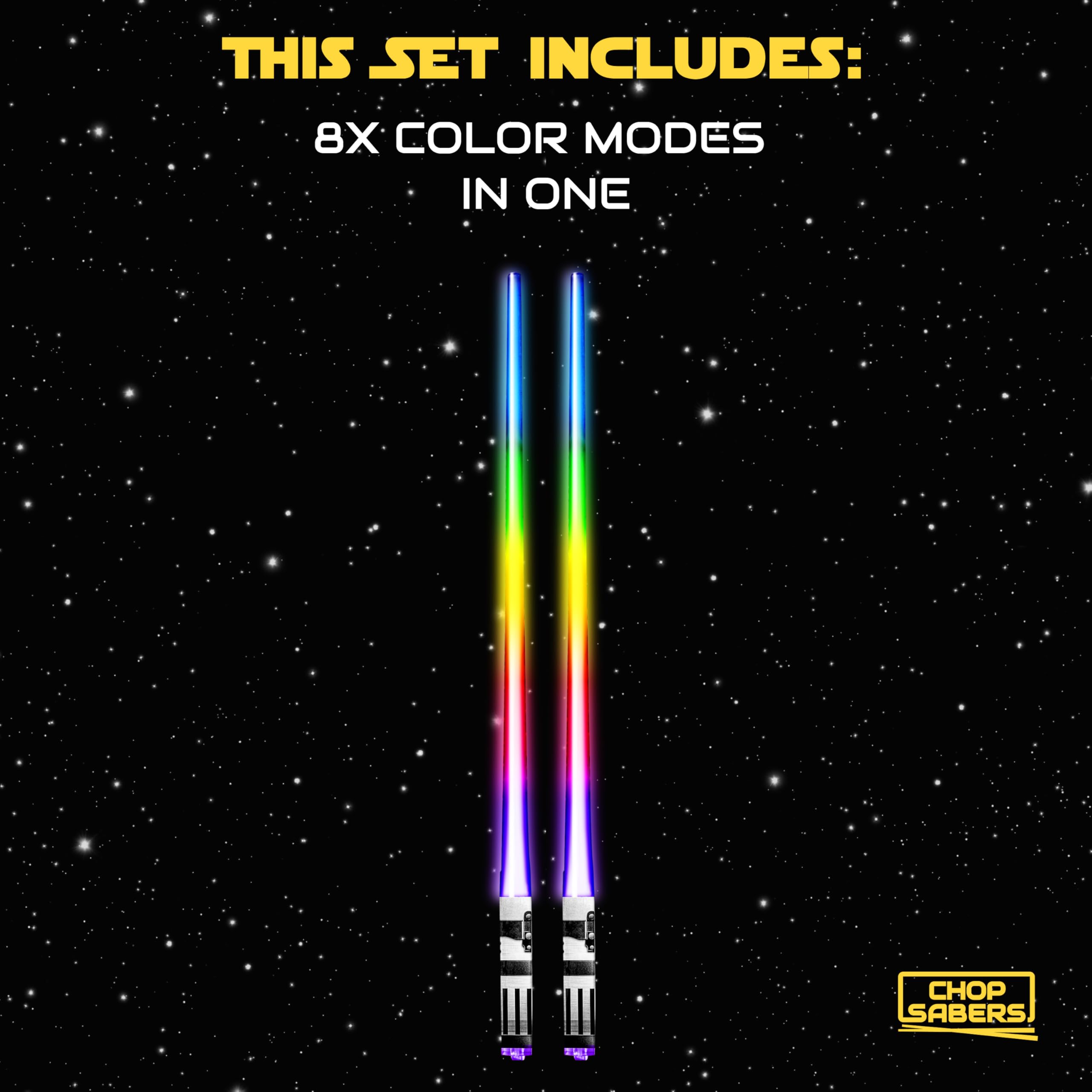 ChopSabers star-wars themed LEDs add fun to dinners.
