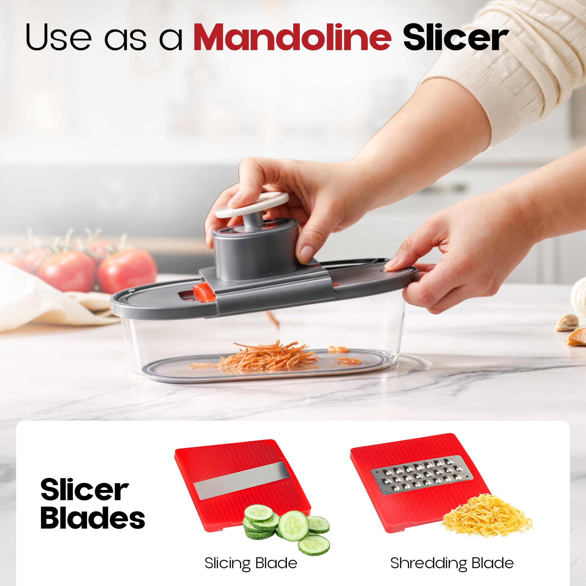 CHOPZILLA cleanup-friendly design with cleaning fork for easy residue removal
