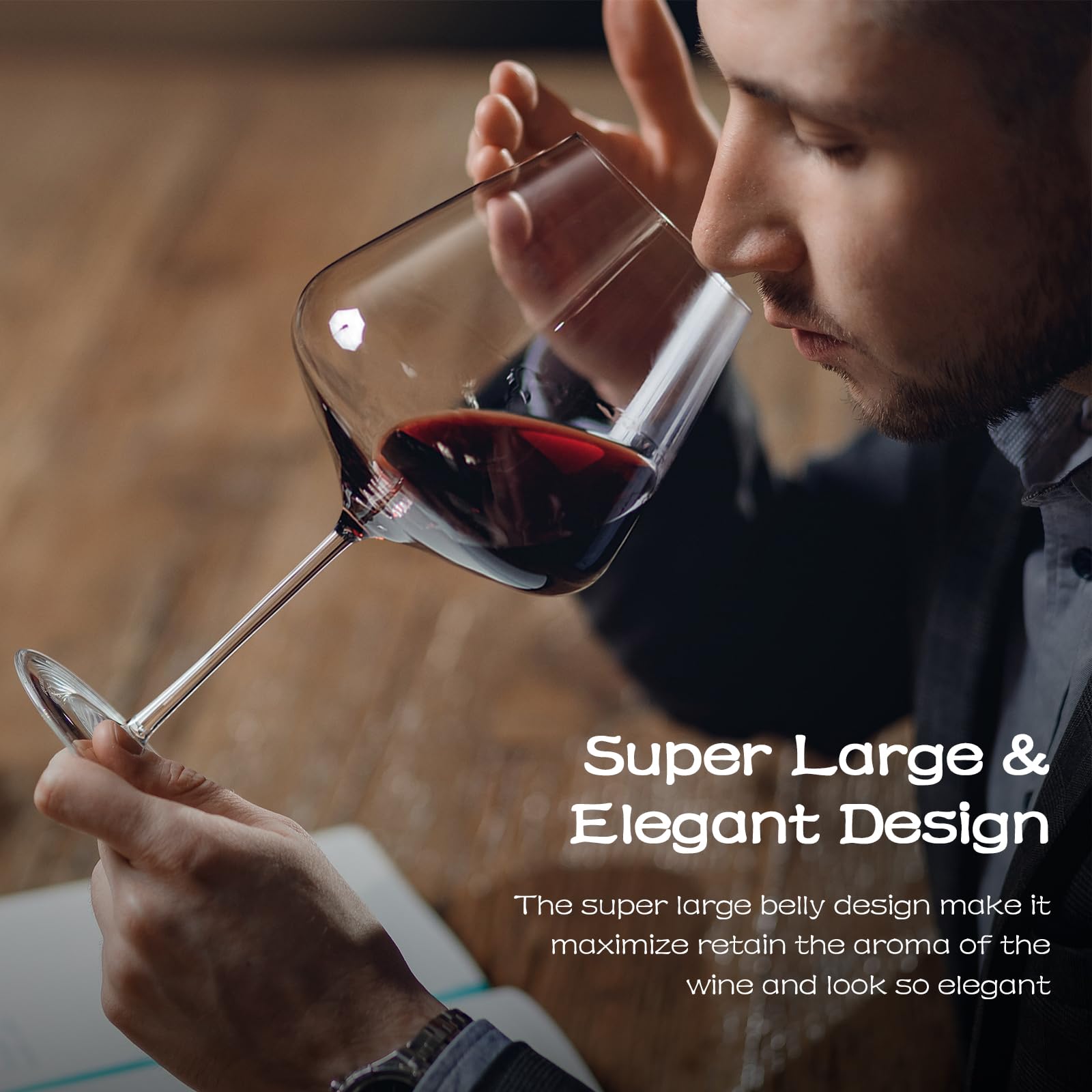 Chouggo hand-blown crystal wine glass highlighting artisanal craft and clarity