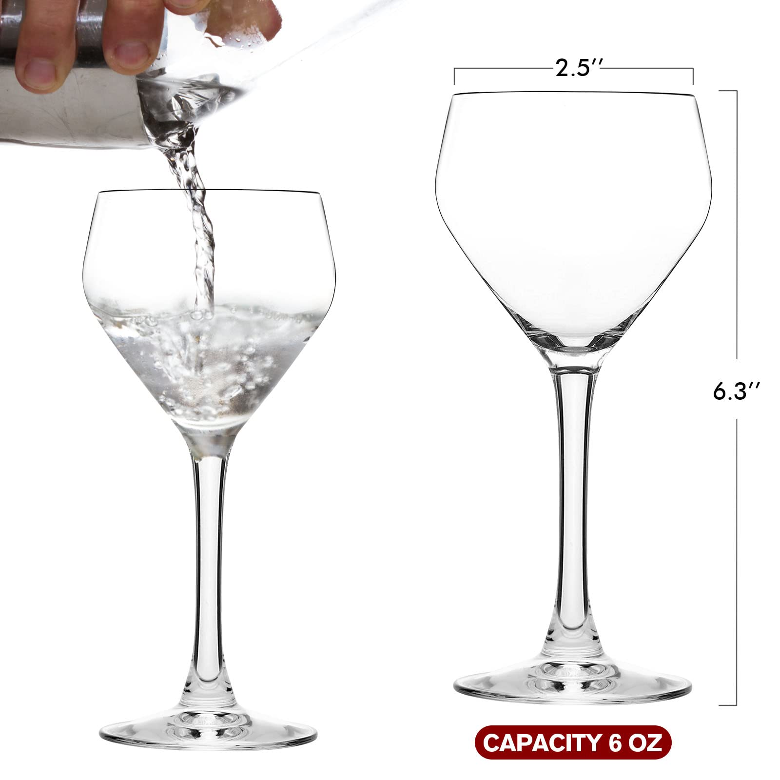 Chouggo martini cosmopolitan glass, Nick & Nora silhouette for elegant sips.