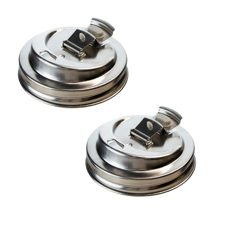 CHOULULUED mason jar lid close-up highlights stainless steel durability and airtight seal.