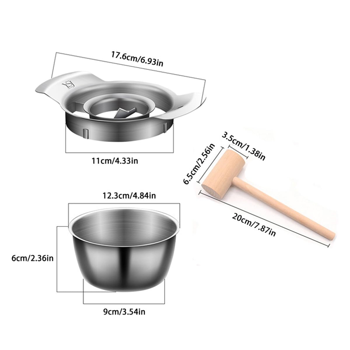 Choxila dishwasher-safe stainless steel parts simplify cleanup after fruit prep