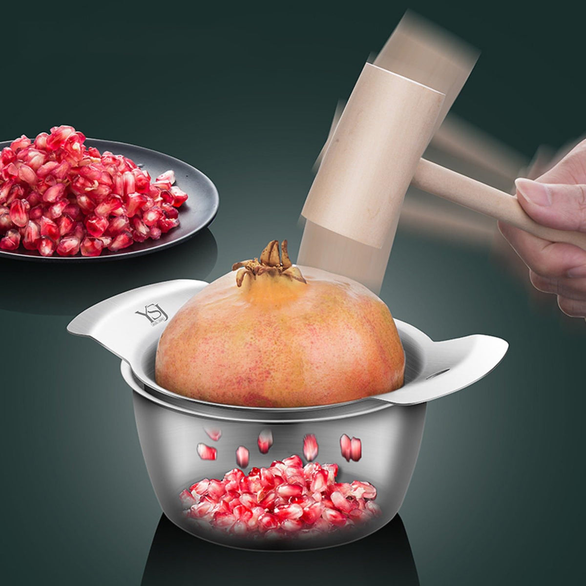 Choxila pomegranate deseeder set with all components for easy seed removal