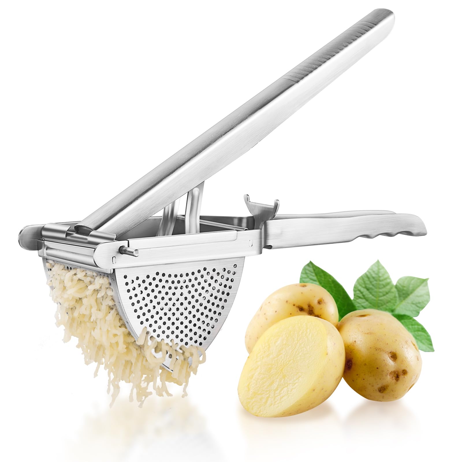 Choxila upgraded potato ricer with multi-hole design for faster, fluffier mash.