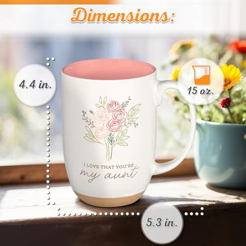 Back verse on Christian Art Gifts aunt mug invites quiet reflection