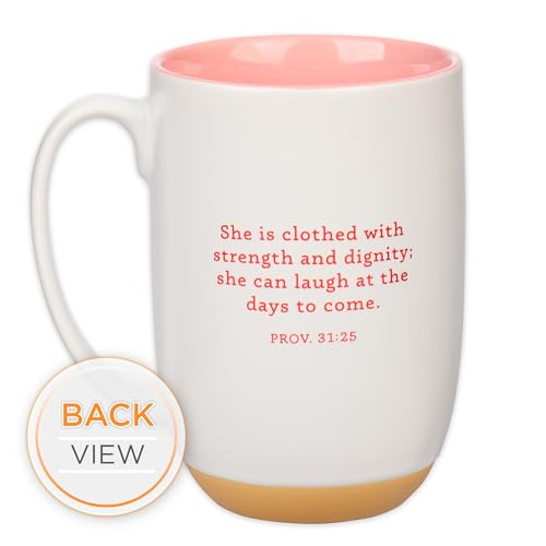 Sturdy handle on Christian Art Gifts aunt mug for easy gripping