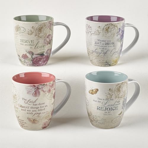 Christian Art Gifts lilac mug with purple interior for calming tea time