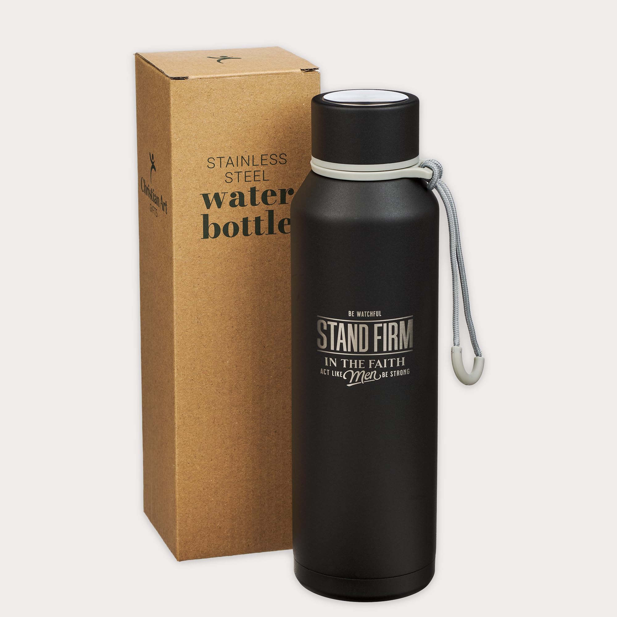 Christian Art Gifts BPA-free stainless steel preserves pure taste.