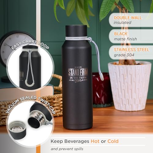 Christian Art Gifts twist-cap bottle with secure seal for spill-free travel.