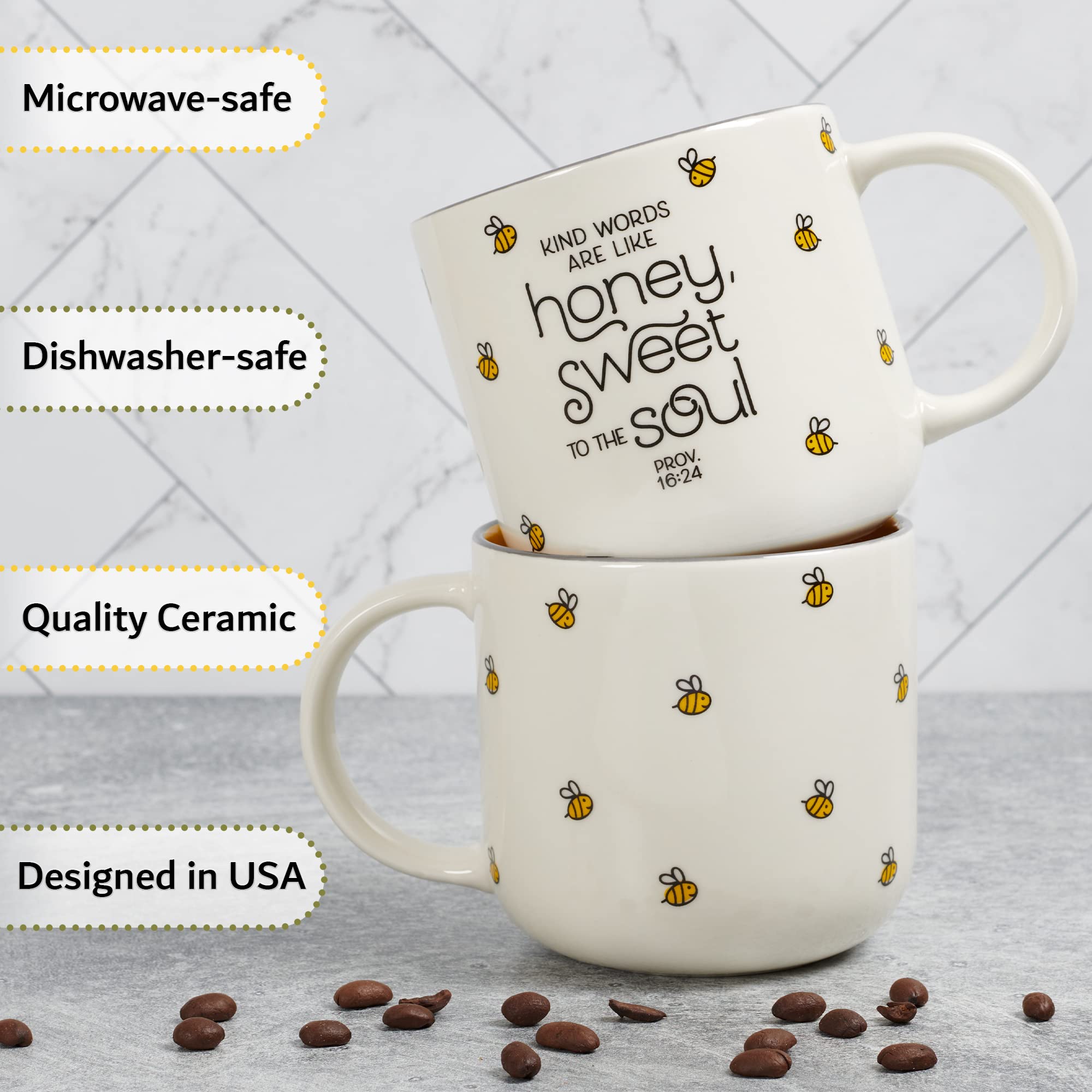 Christian Art Gifts Bumble Bee Mug gift box package ready for gifting