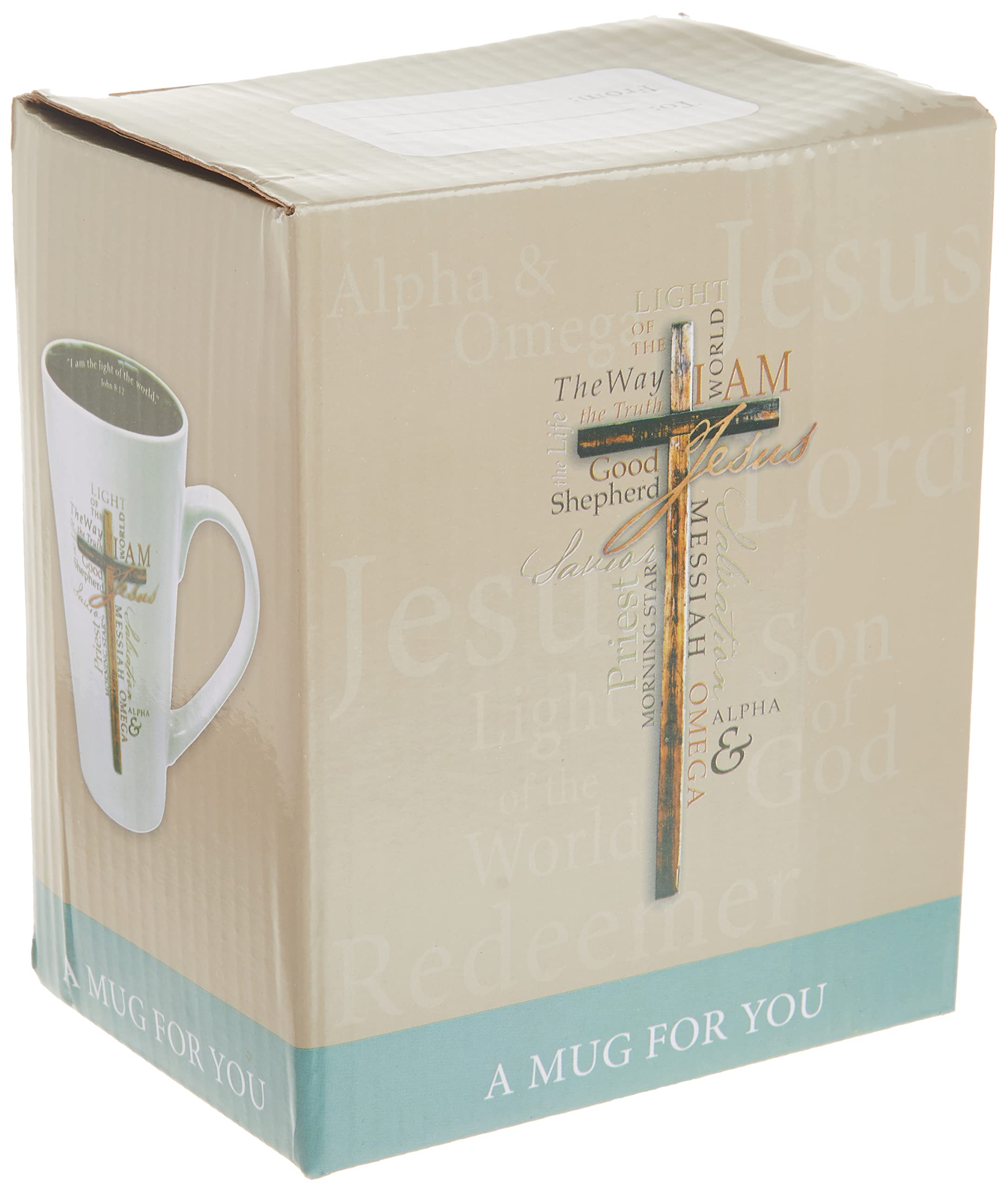 Chocolate interior glaze adds warm contrast to Christian Art Gifts mug