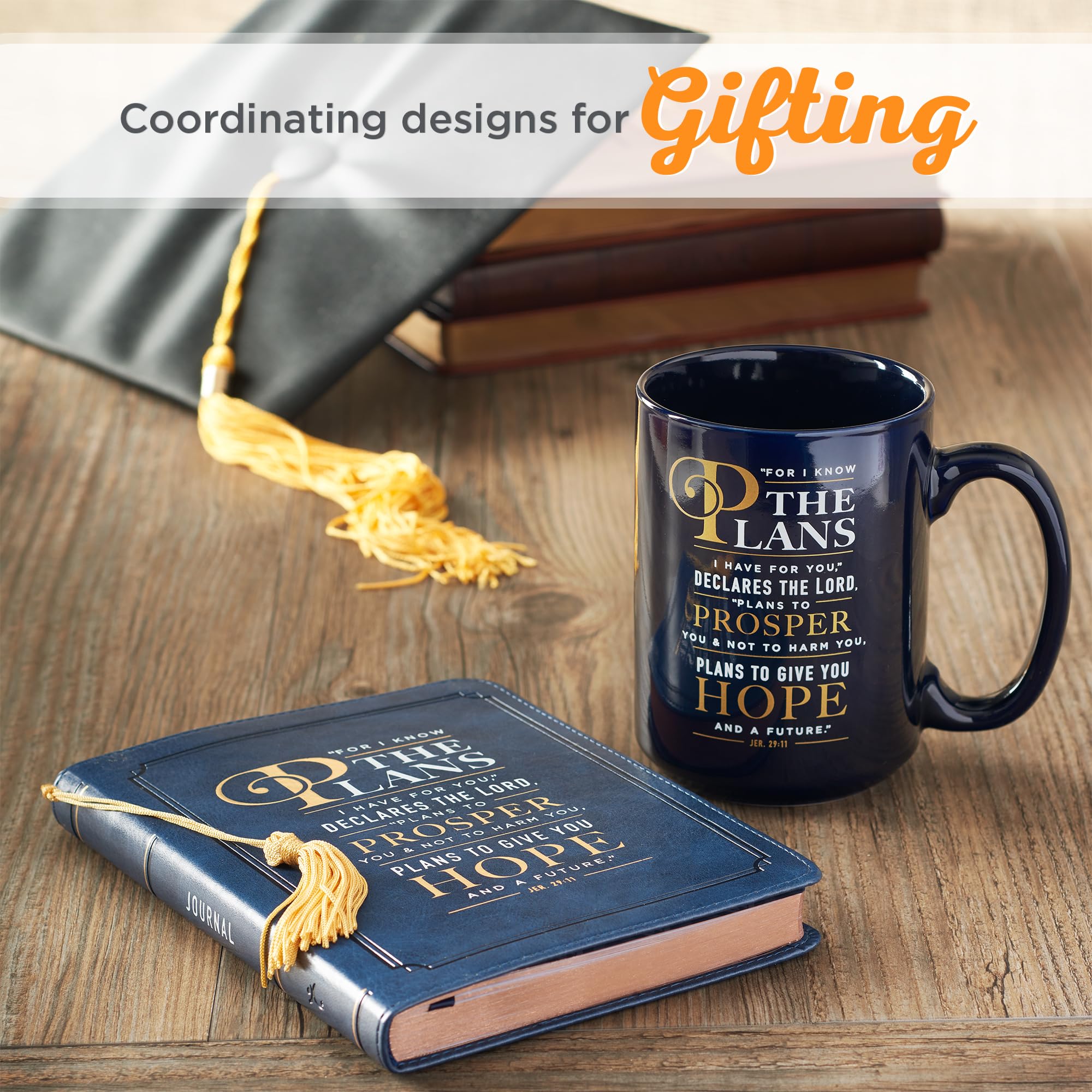 Christian Art Gifts dishwasher-safe navy mug for easy cleaning and reuse