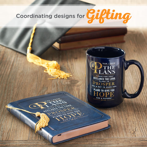 Christian Art Gifts dishwasher-safe navy mug for easy cleaning and reuse