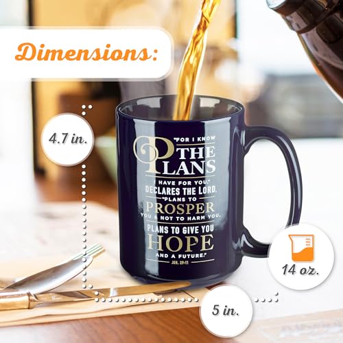 Christian Art Gifts Jeremiah 29:11 mug front view highlighting verse