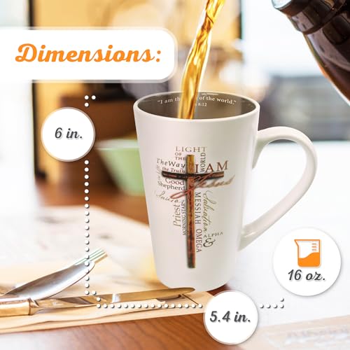 Interior verse John 8:12 on Christian Art Gifts mug