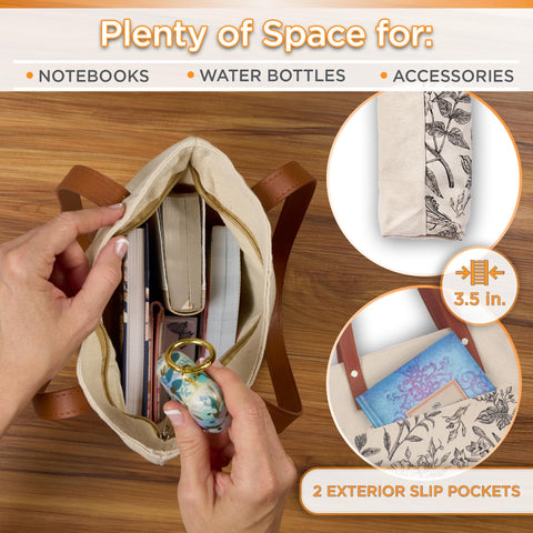 Christian Art Gifts tote with zippered closure for secure belongings