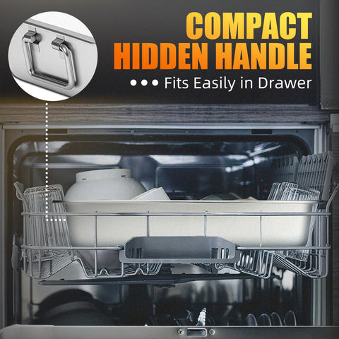 Chrysovereign pan is dishwasher safe for quick post-meal cleanup.