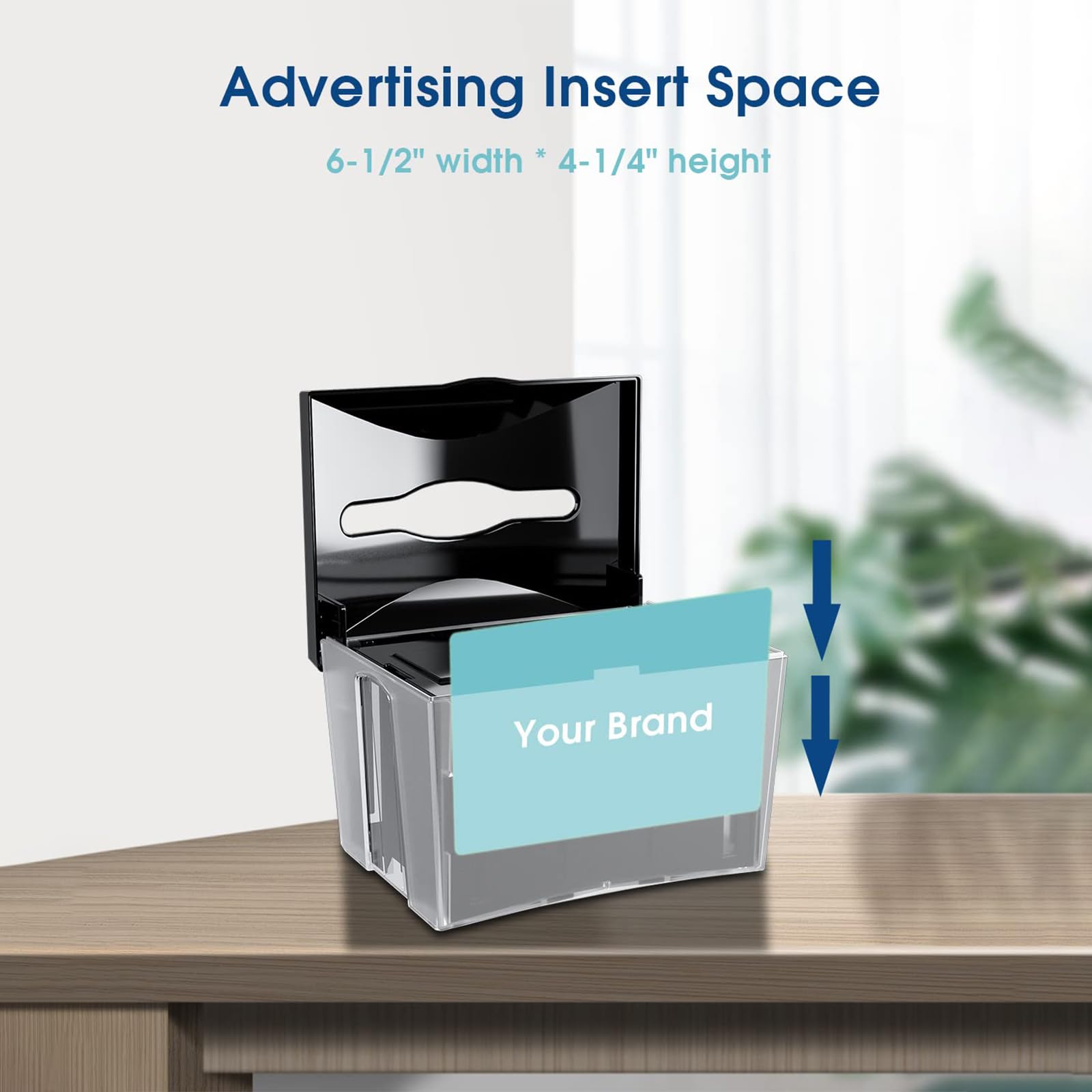 CHUANGDIAN napkin dispenser with advertising window for promotions