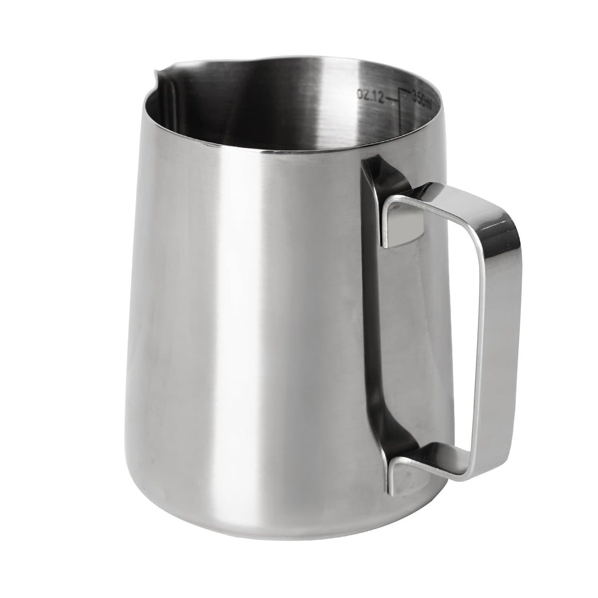 CHULUX 12oz Milk Frothing Pitcher with spout enhances pour control for latte art.
