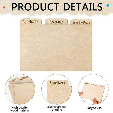 Chunful 6x4.5 inch dividers beside 4x6 recipe cards for easy retrieval