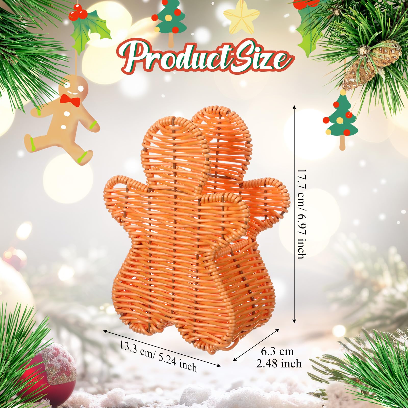 Chunful brown rattan napkin holder blends with any holiday color scheme.