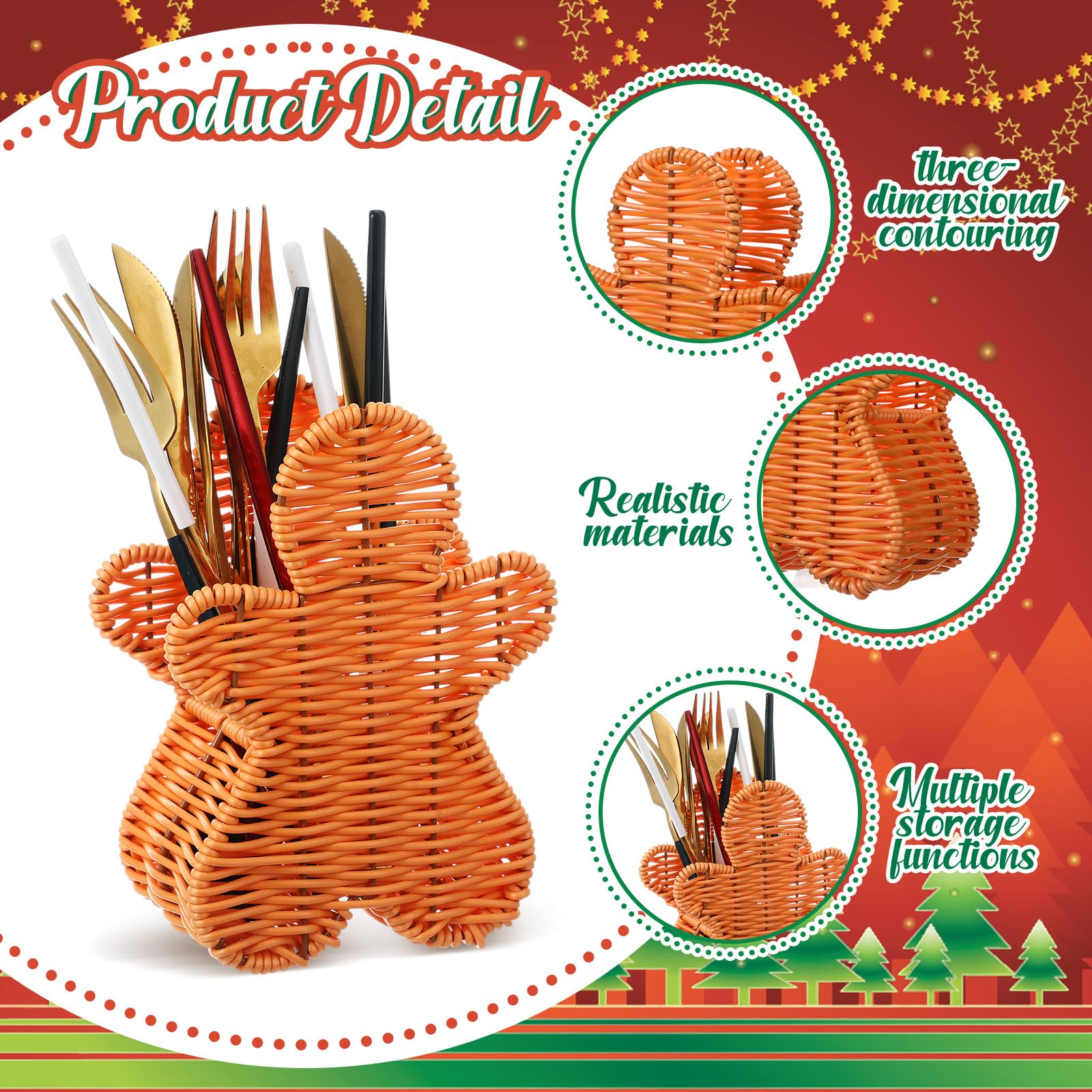 Chunful Christmas table napkin dispenser keeps napkins tidy and accessible.