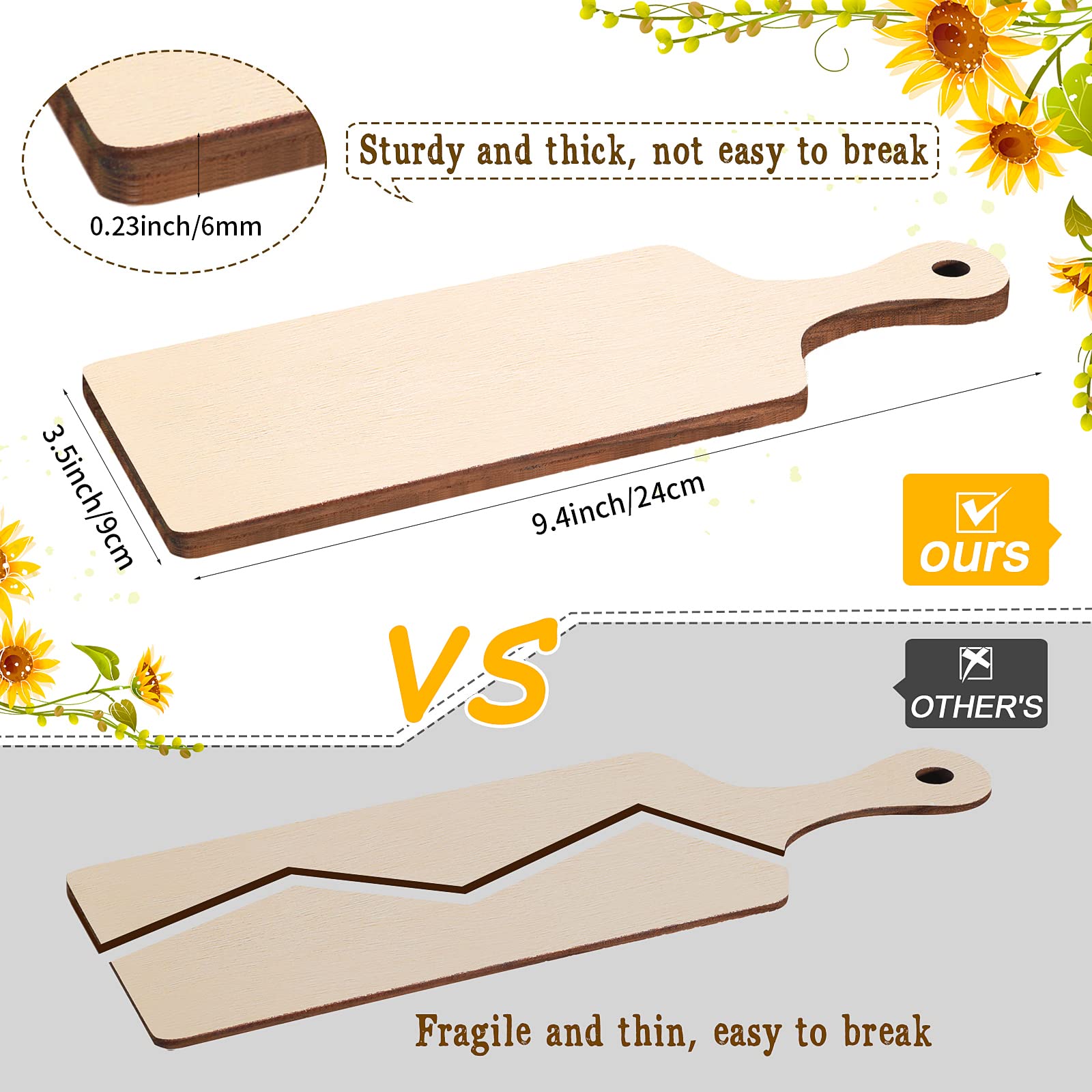 Chunful mini wooden paddle cutting board for compact prep