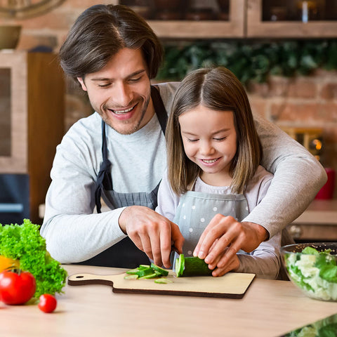 Chunful thick wooden cutting board with handle for sturdy prep