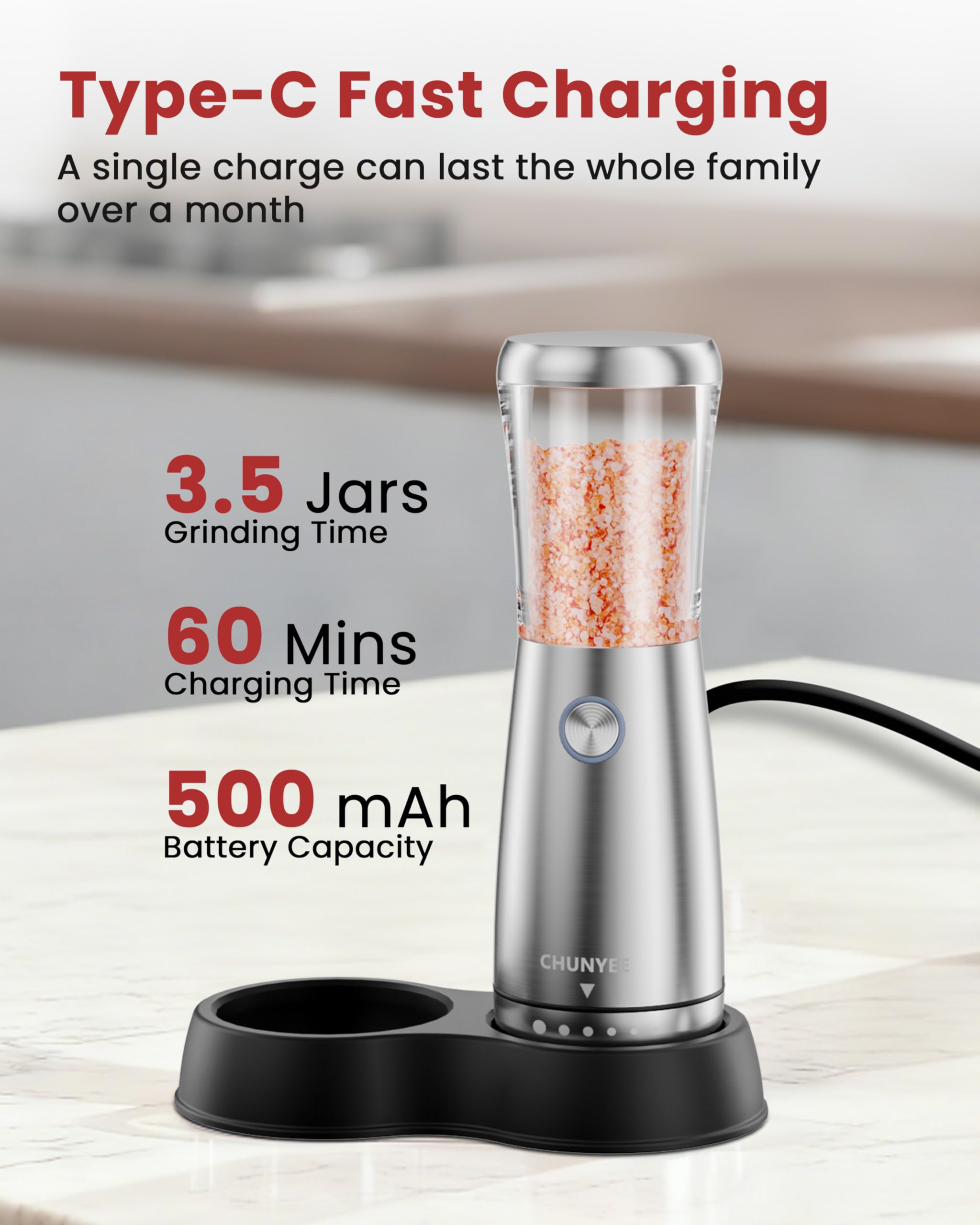 Chunyee 110ml capacity reduces refills during family meals.