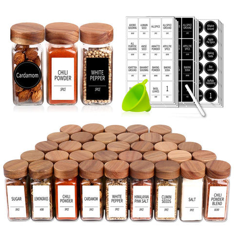 Churboro 24 spice jars set ready for organized spice storage