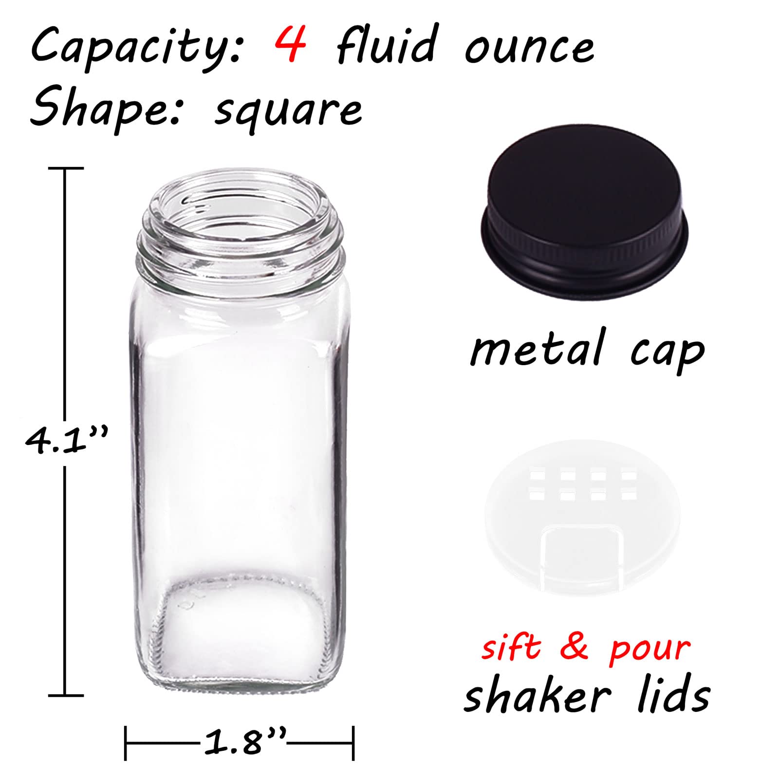 Churboro airtight black metal caps keep spices fresh longer and flavorful.