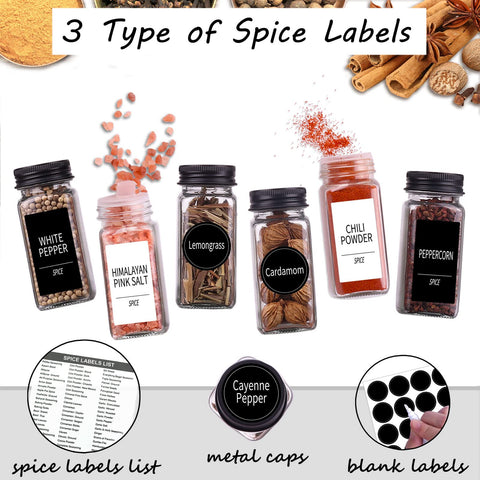 Churboro glass spice jars with shaker lids designed for precise seasoning.