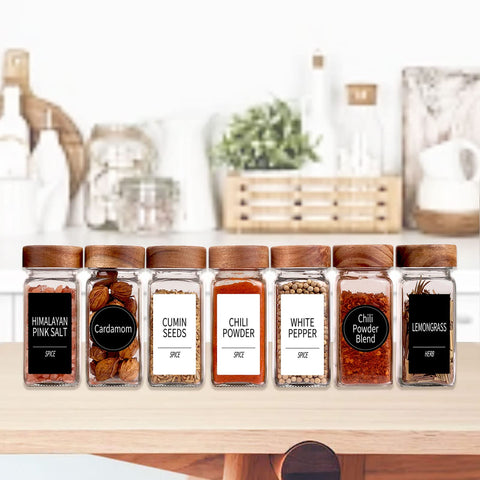 Churboro glass spice jars with shaker lids for precise seasoning