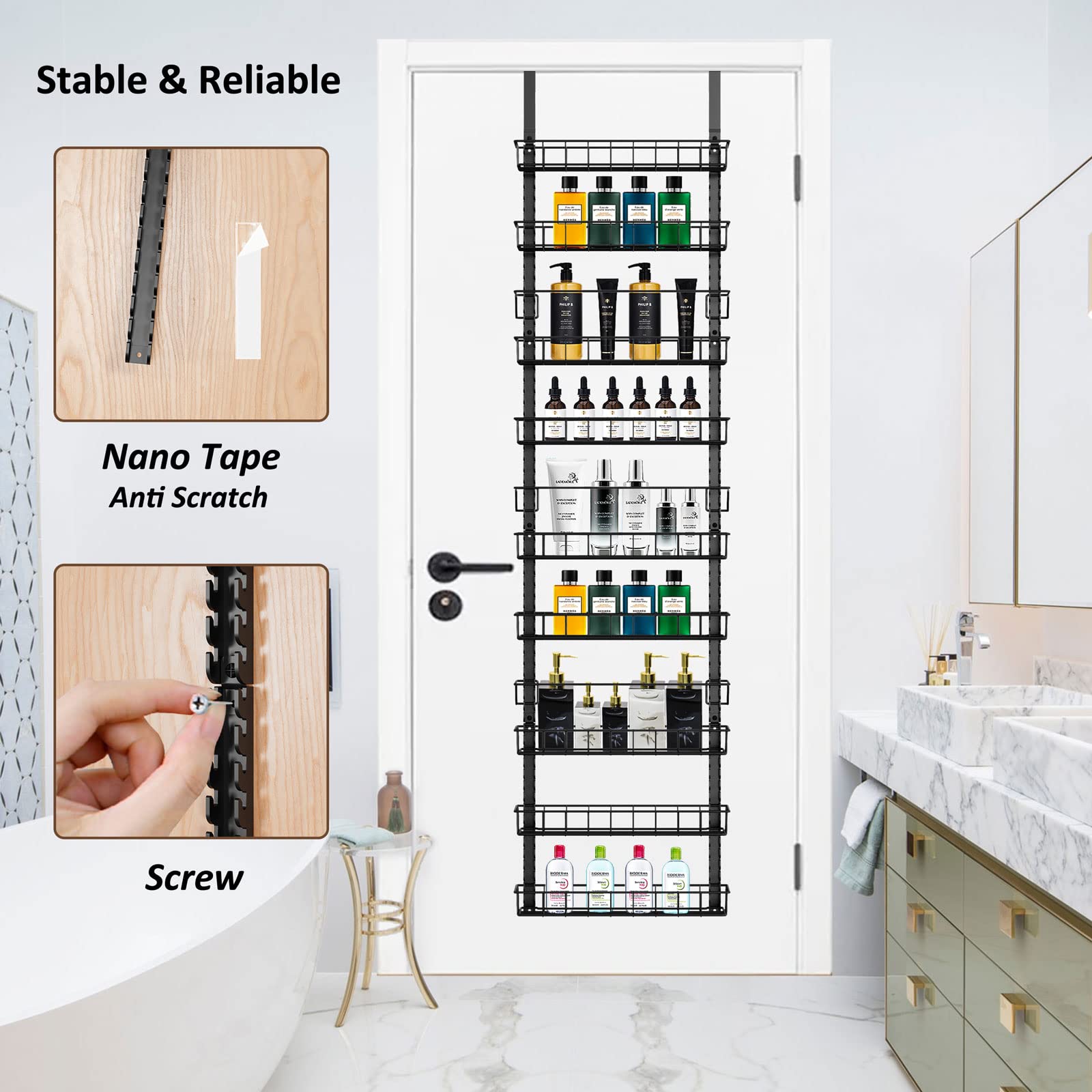 Churboro sturdy thickened-metal spice rack designed for long-term kitchen use.