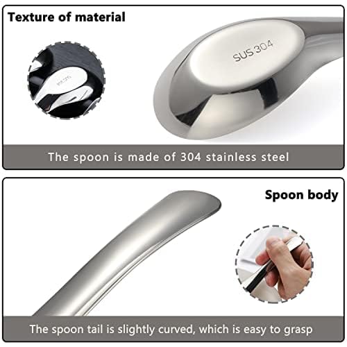 CHWAIKA ergonomic round-handle spoons for comfortable grip