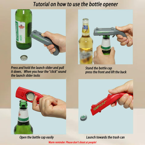 Chynexus blue cap-launcher bottle opener portable for camping and tailgates