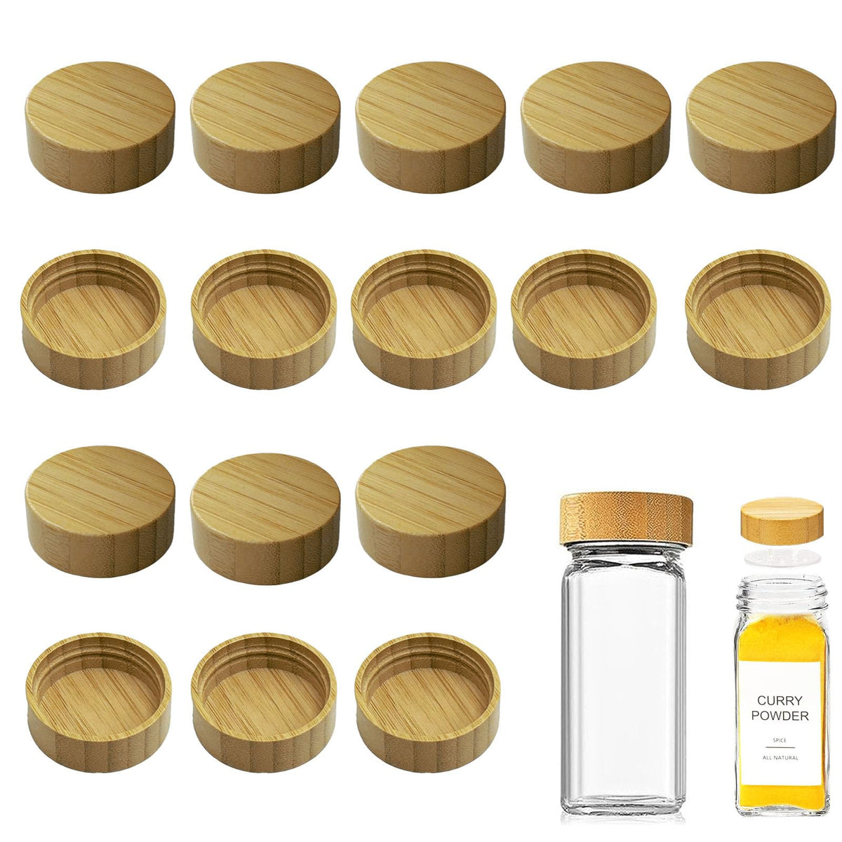 chyxqh bamboo spice lid square 4oz pack seal for freshness