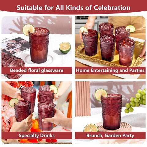 Ciaell 12-piece plastic drinking set ready for juice, wine, or cocktails
