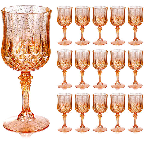 Ciaell amber diamond-pattern wine glass for elegant events