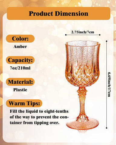 Ciaell BPA-free amber wine cups for safe entertaining