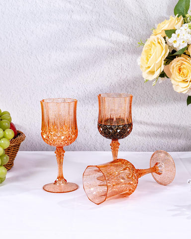 Ciaell amber goblets mimic crystal while remaining sturdy
