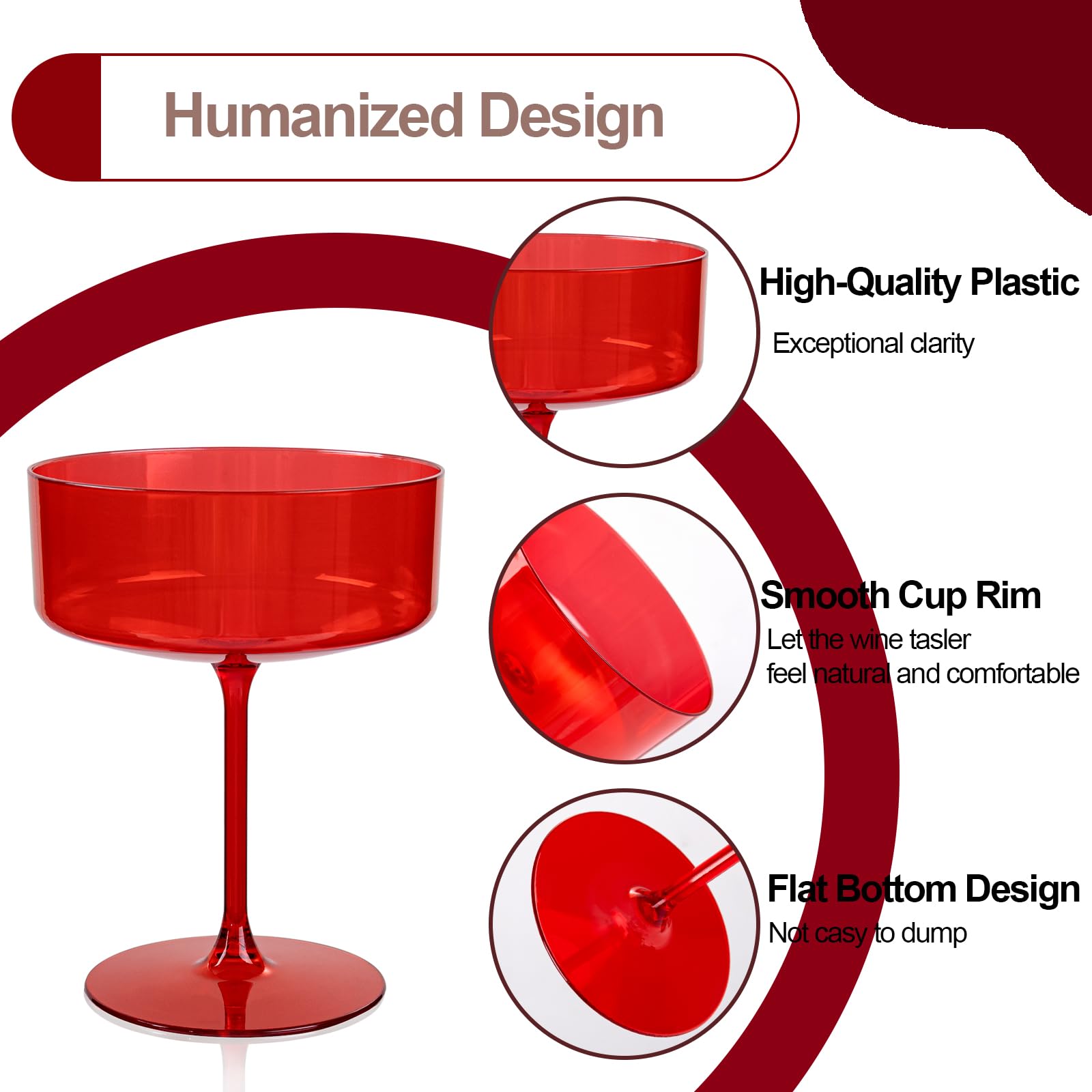Ciaell BPA-free plastic cocktail glasses: durable and safe for busy venues