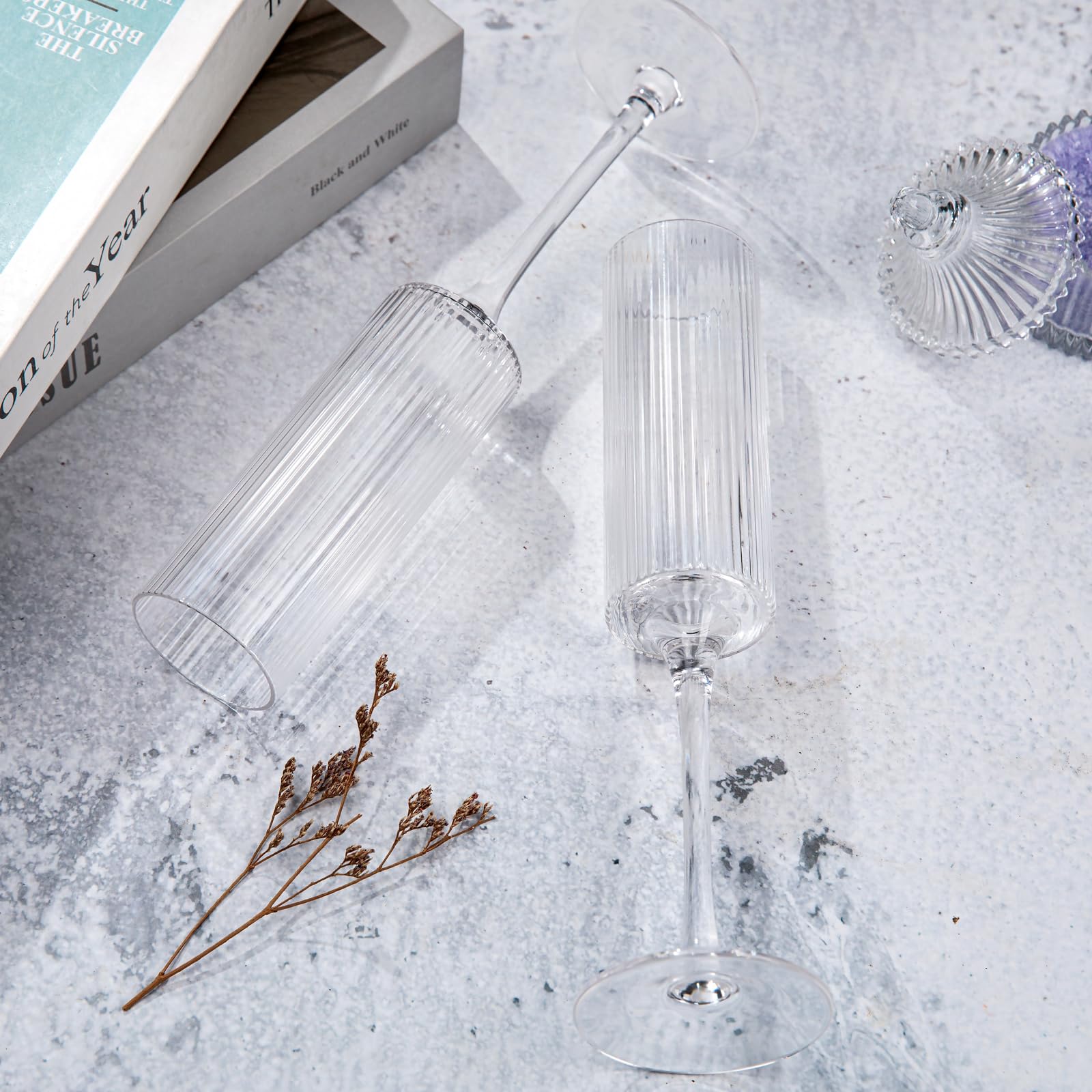 Ciaell champagne flutes enhancing celebration toasts